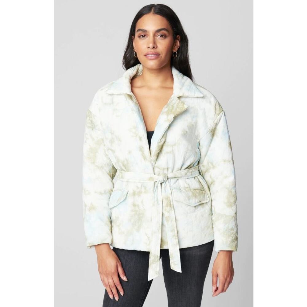 BLANK NYC Perfect Day Quilted Wrap Puffer Tie Dye Jacket Women's Size Small